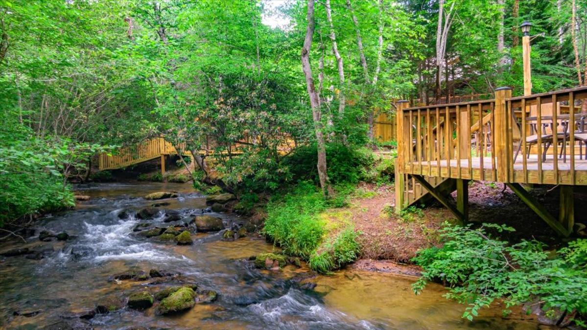 Waterfront Mountain Cabin With Hot Tub Blue Ridge Exterior foto